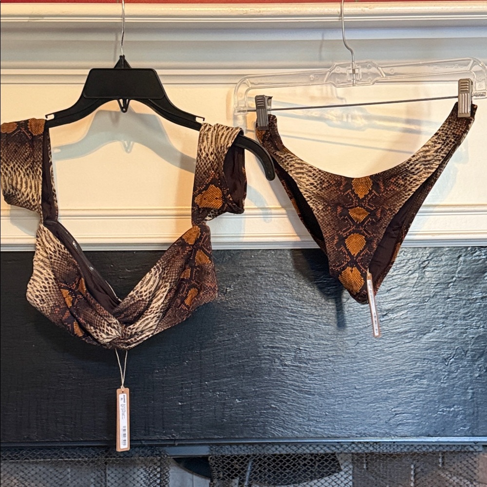 NWT SKIMS Snake Print Bikini Set Size M